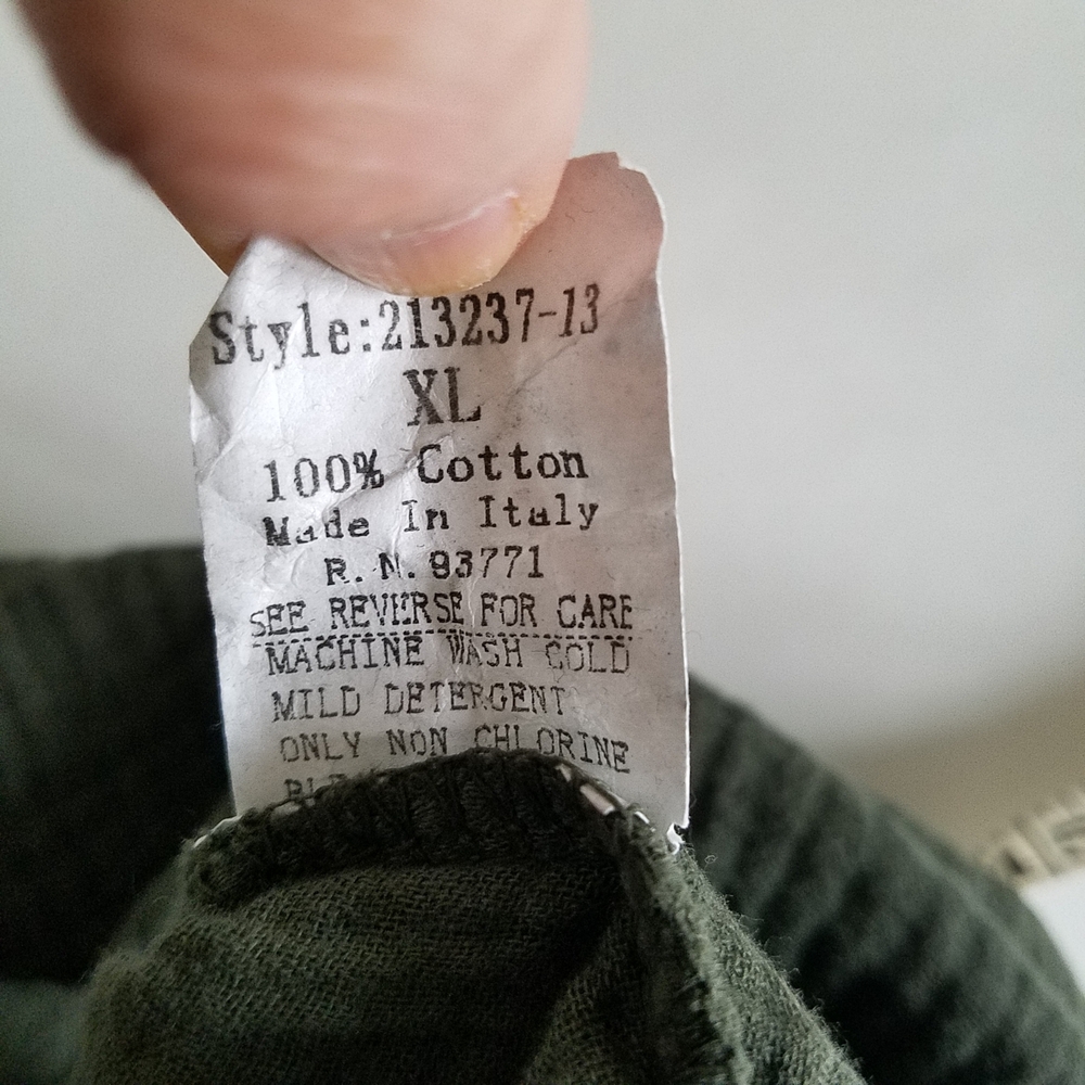 Camille & Co Gauzy Cotton Green Burn Out Ruffle Hem Wide Leg Pants XL - Picture 11 of 12